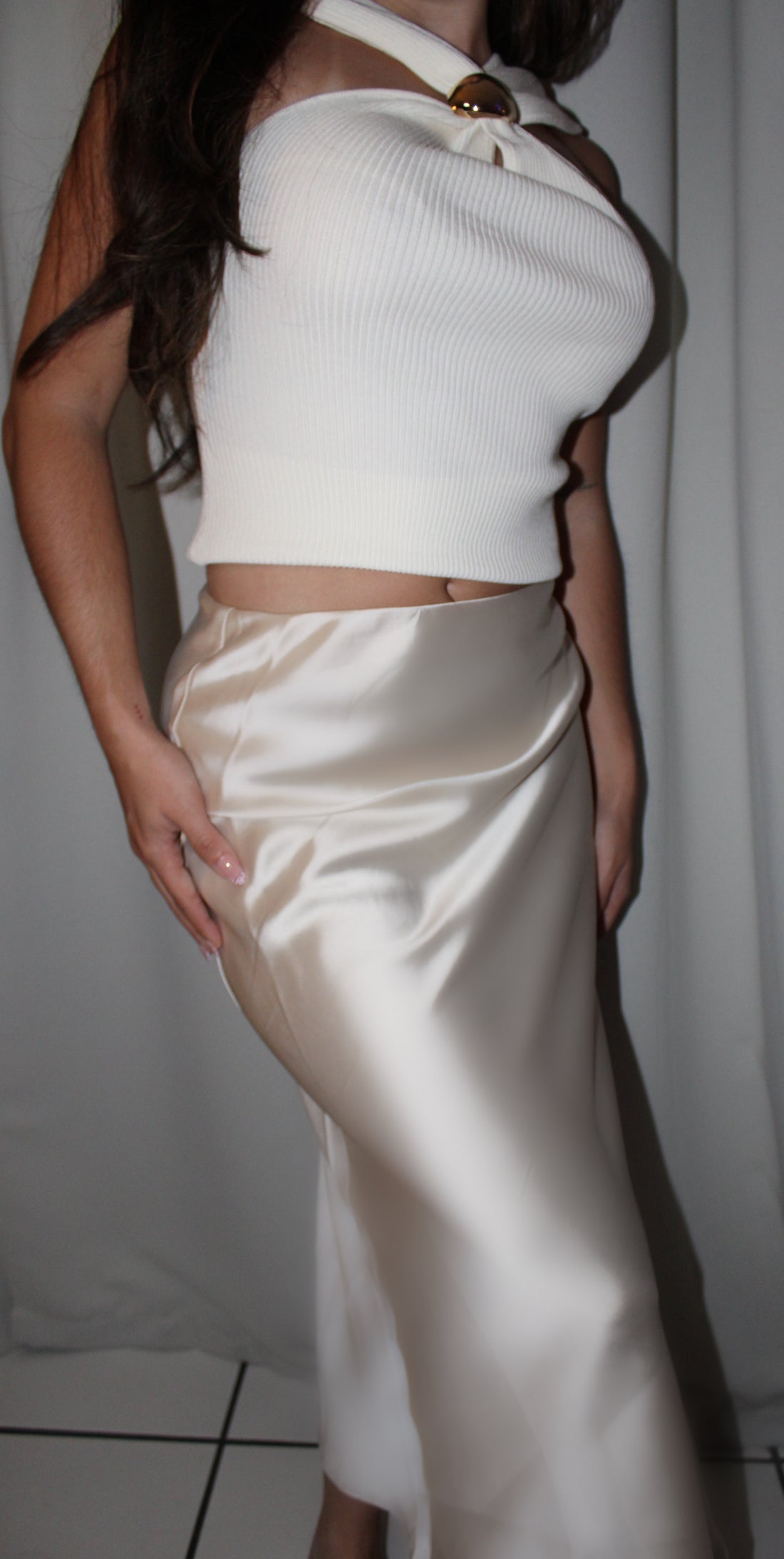 Satin Alpaca skirt