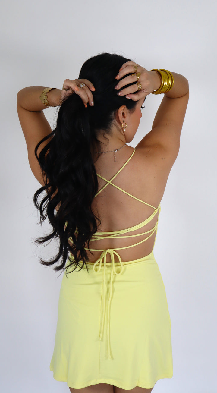Mini yellow dress