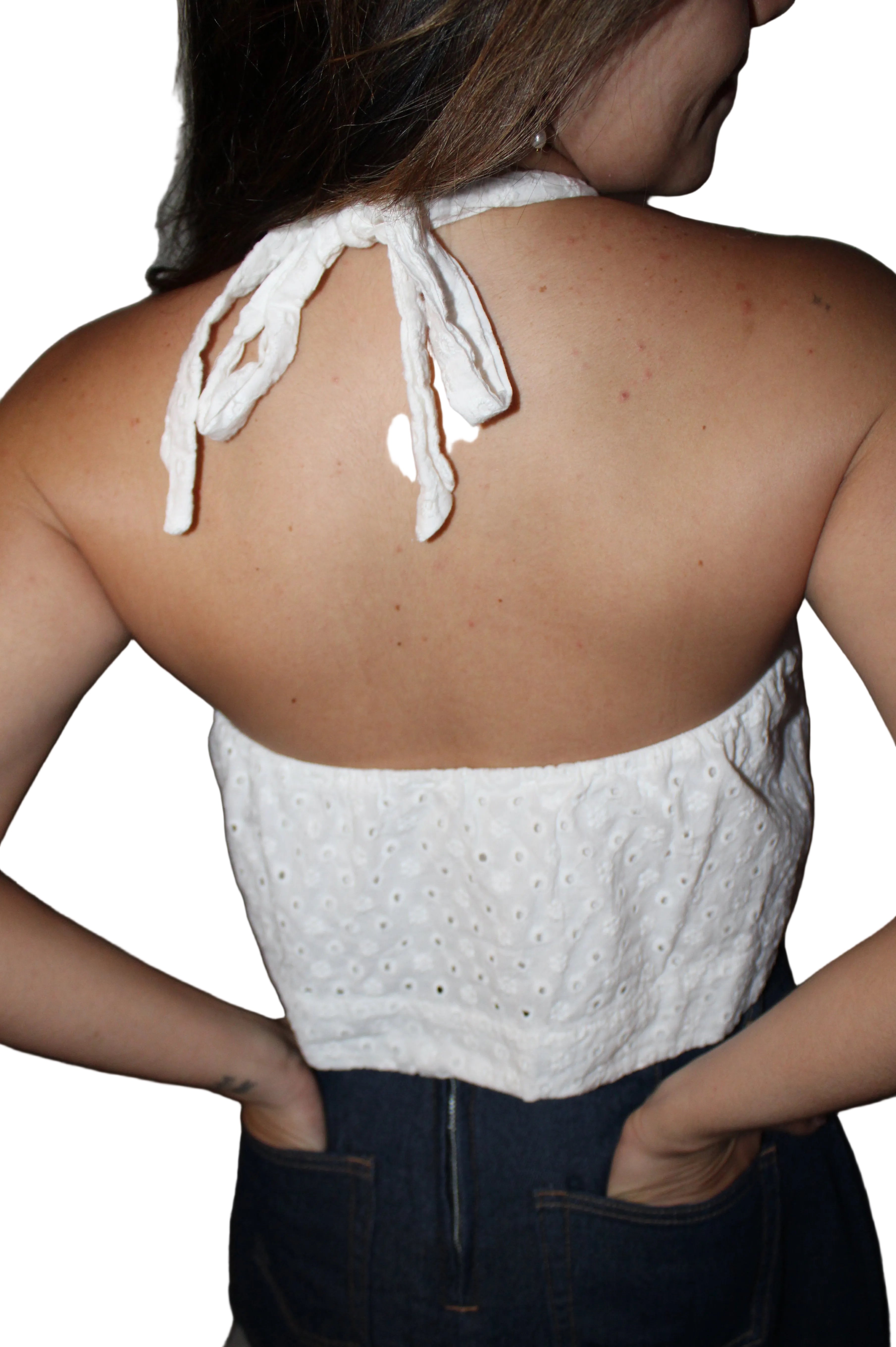 Eyelet Halter Top