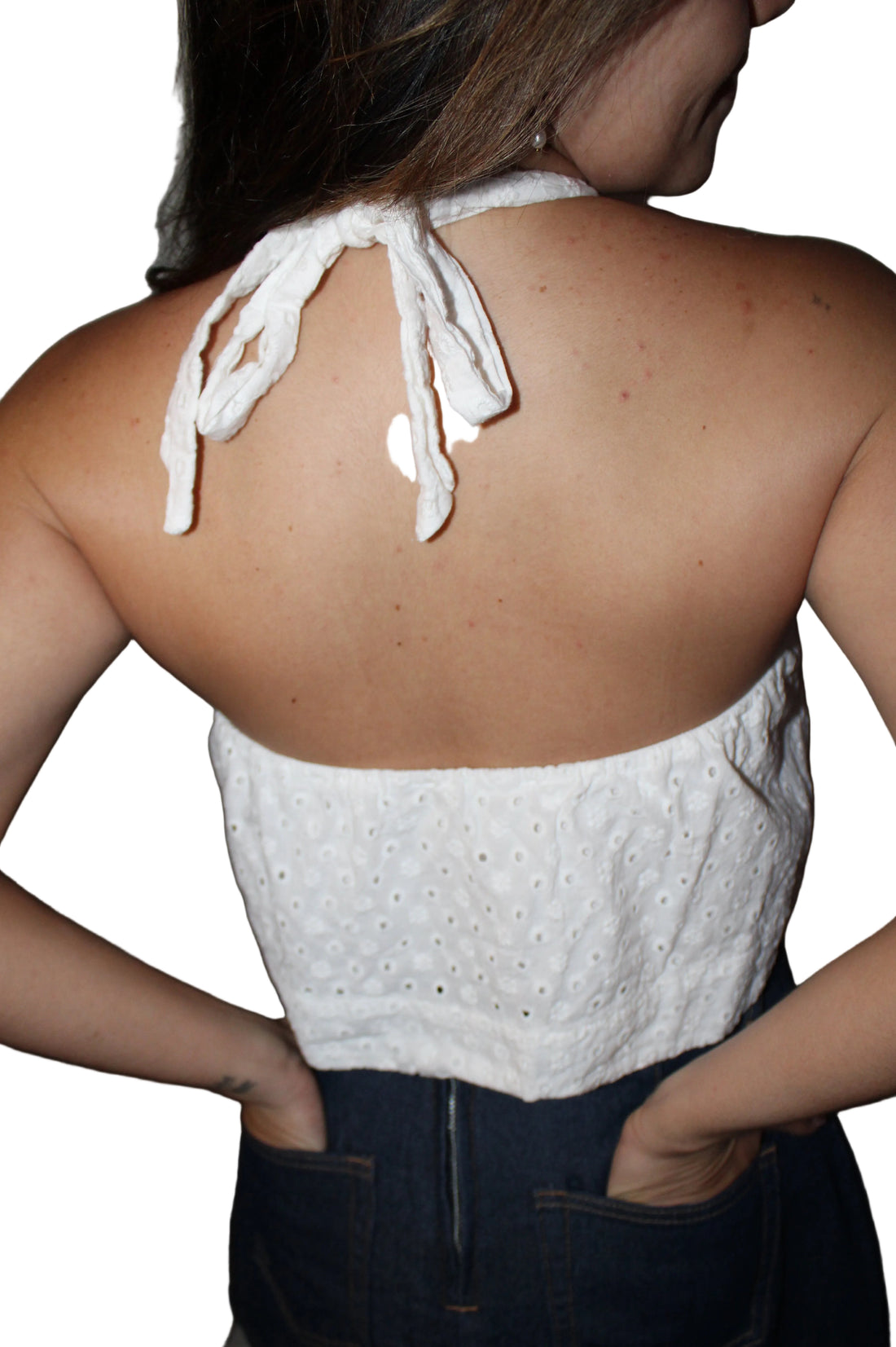 Eyelet Halter Top